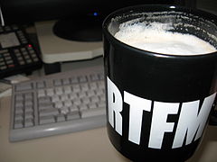 240px RTFM coffee mug